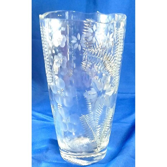 Stunning Thomas Dresden 12" 12lb Fantasy Flowers Brilliant Cut Gl… - Picture 6 of 11